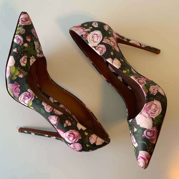 Schutz Rose Print Stilettos - Picture 6 of 8